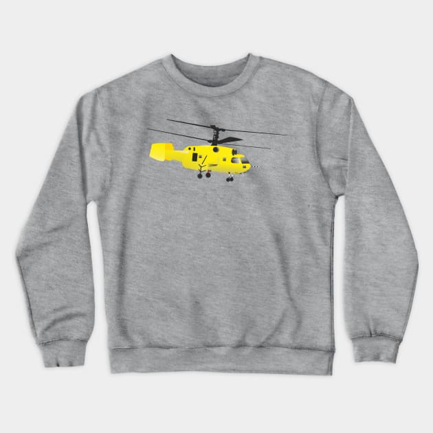 Yellow Helicopter Crewneck Sweatshirt by NorseTech